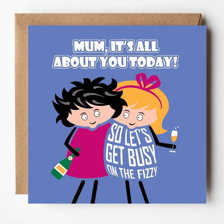 Cute Mum's birthday | Mother's Day | Fizzy | Alcohol pun for wholesale by VERSED AID