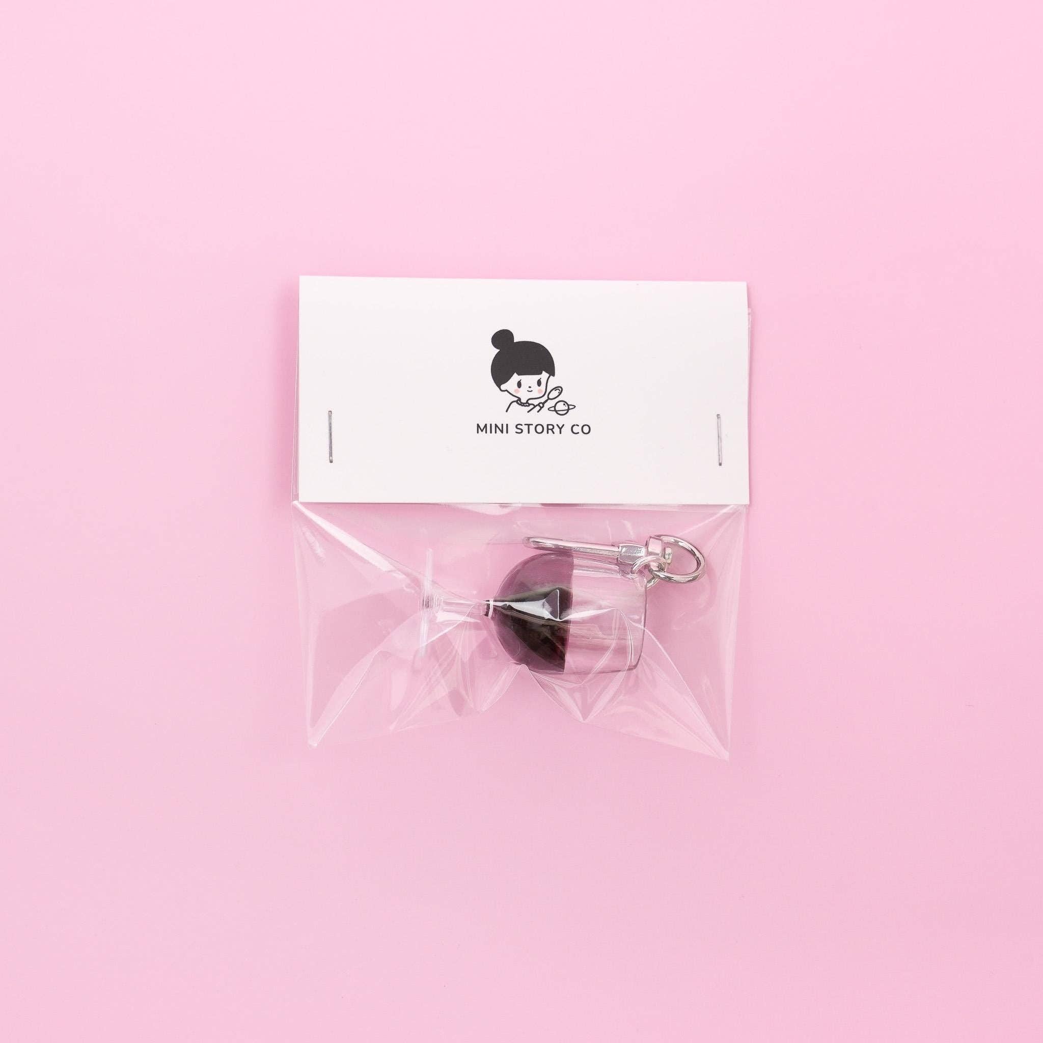 Mini Story Co - Wholesale Keychain - Women's - Glass of Red Wine Keychain0