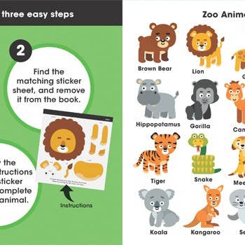 Sourcebooks - Wholesale Sticker - Kids & Baby - First Sticker Art: Zoo Animals (Create 20 Cute Zoo Animals!)1