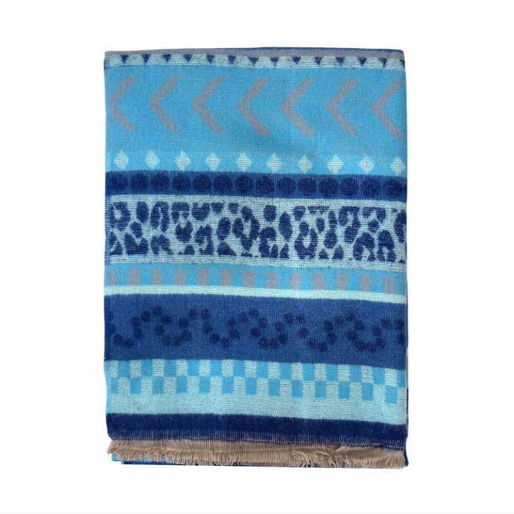 Multicolor Bufanda de Lana y Algodón con Diseño Multicolor ITFUSL-25-13 de venta al por mayor en Faire3