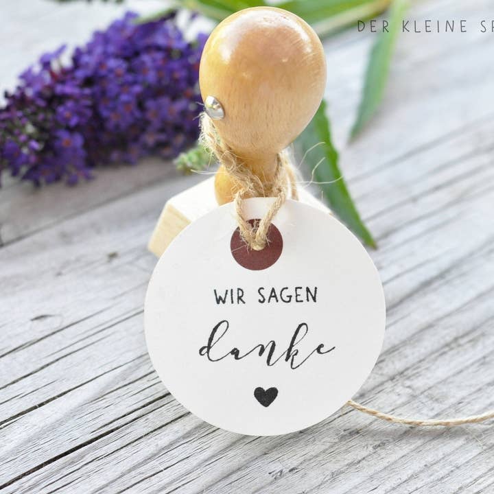 Stamp WEDDING Thank You, Wedding Thank You Card, Wedding Stamp, Wedding Thank You, Thank You Tag for wholesale by Der kleine Sperling