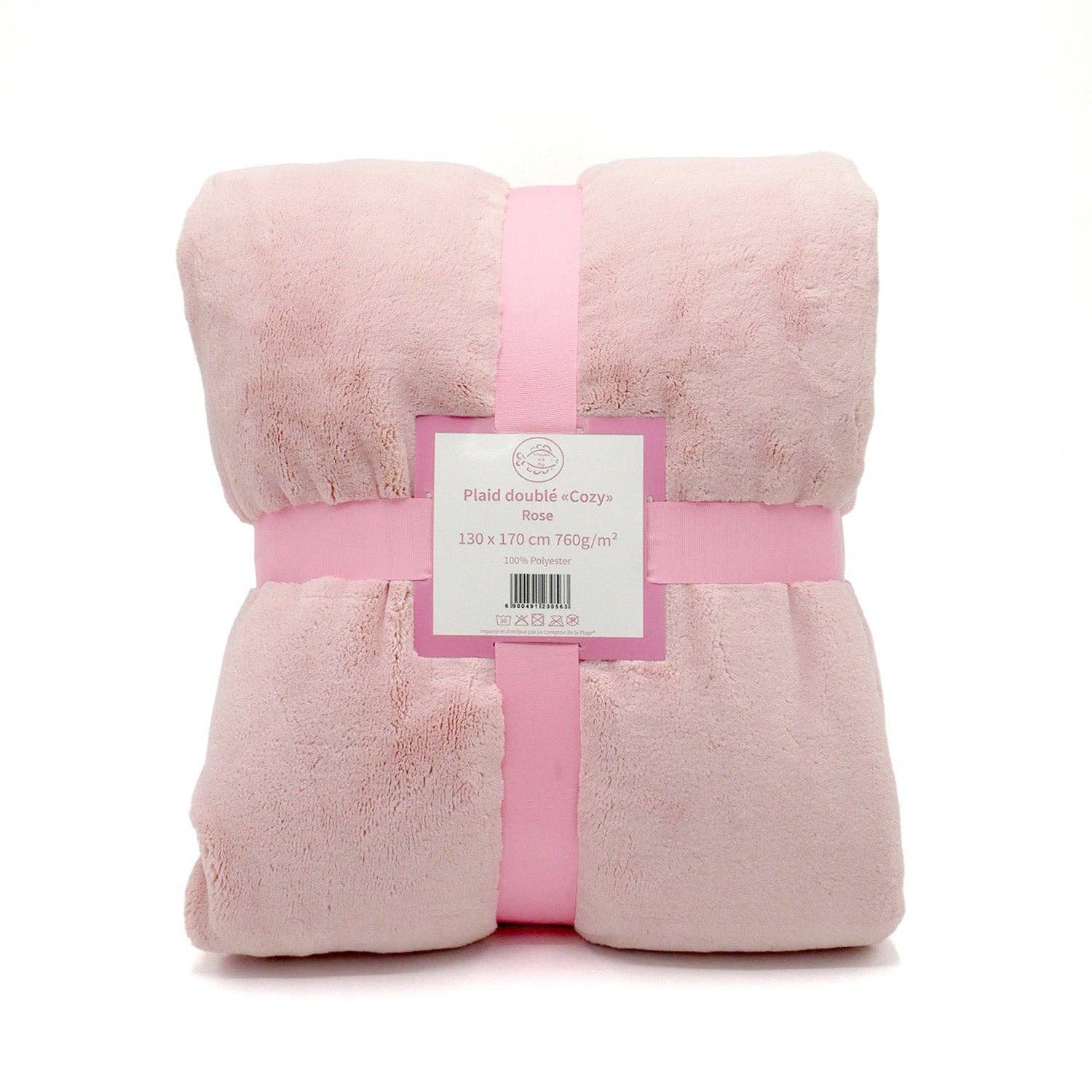 Le comptoir de la plage - Wholesale Throw Blanket - Fleece throw 130x170cm - Cozy pink