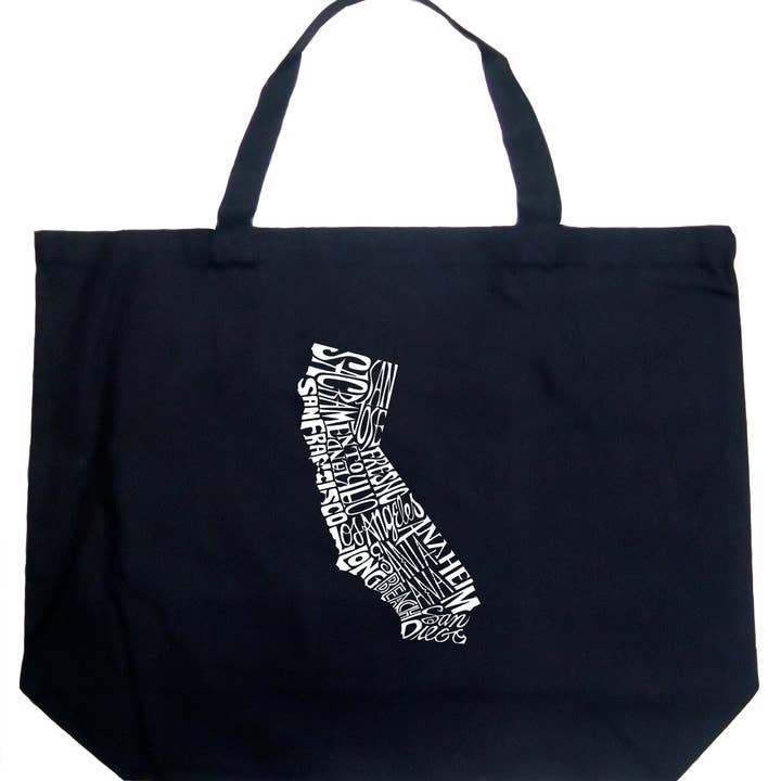 Sac fourre-tout LA Pop Art Word Art - California State pour la vente par LA Pop Art