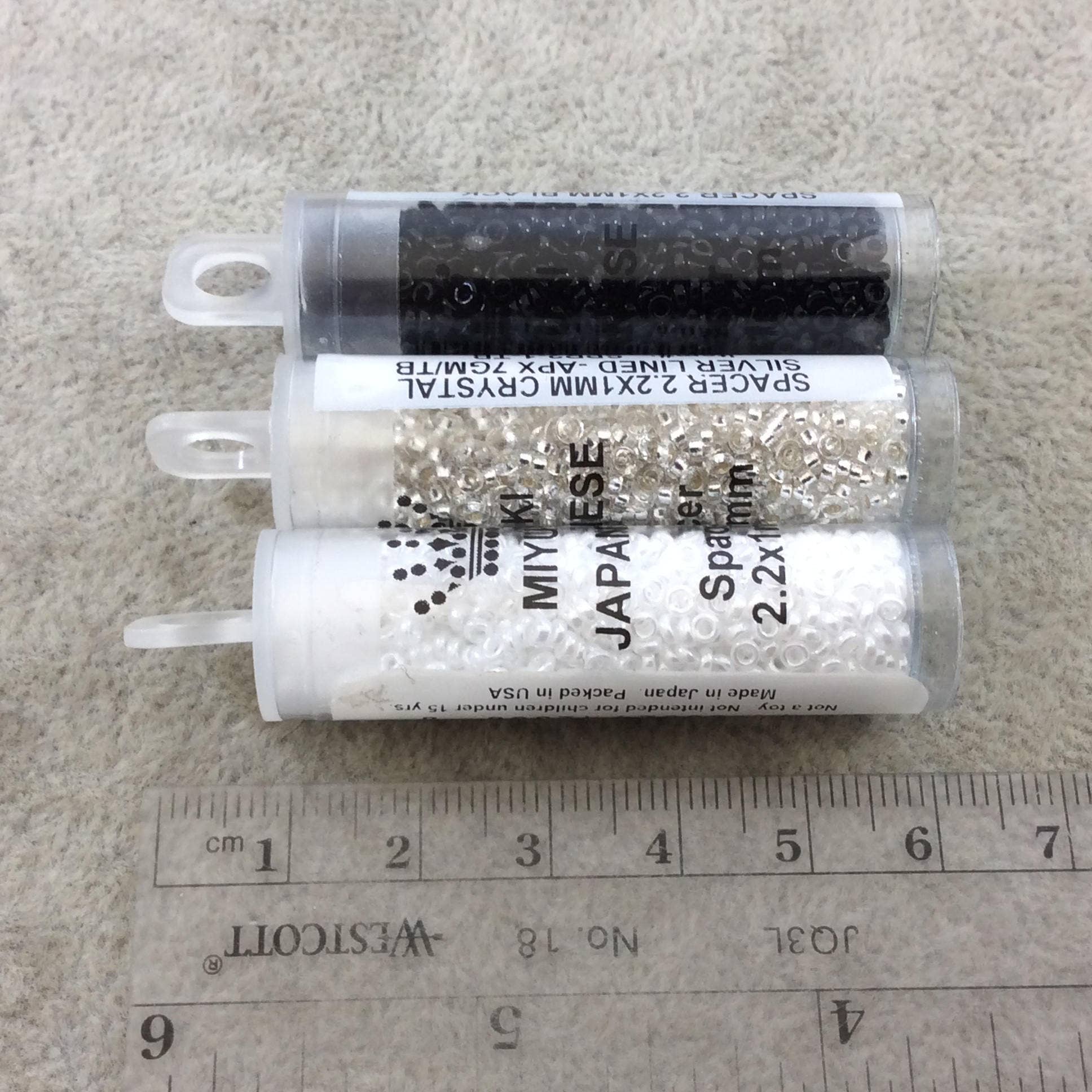 Only Beads - Wholesale Beads - Opaque White Miyuki Glass Seed Beads,1mmx2mm Genuine Spacer.1