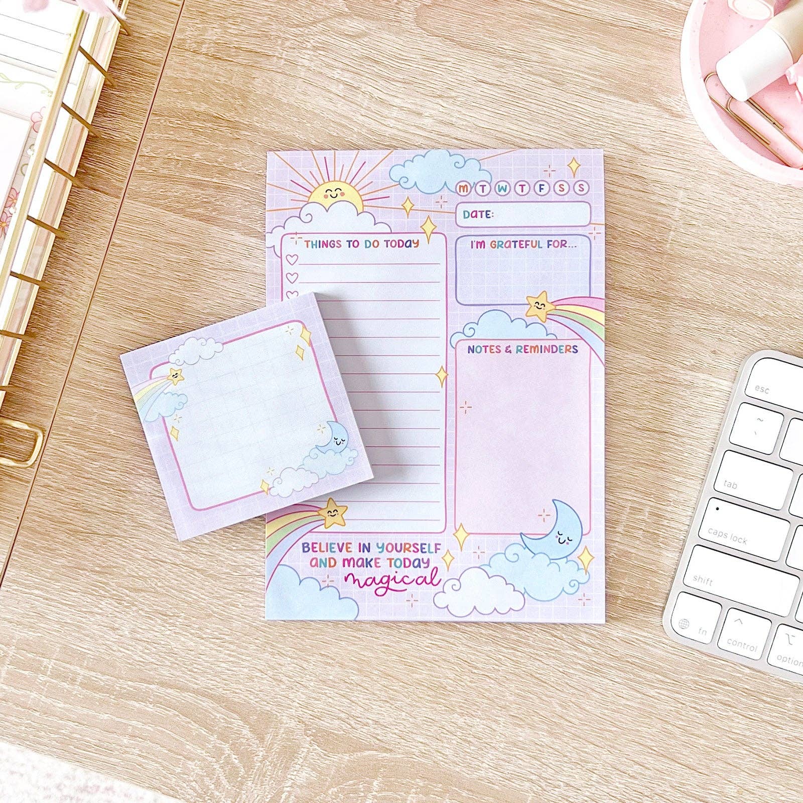 The Rosy Redhead - Wholesale Notepad - Cute Daily Planner List Make Today Magical 5" x 7" Notepad6