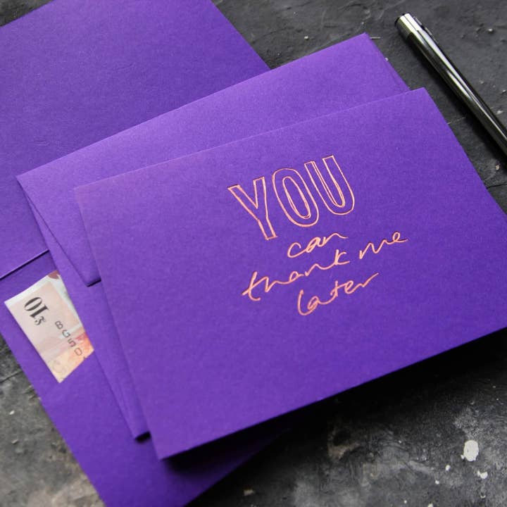 Text From A Friend - Wholesale Everyday Greeting Card - You Can Thank Me Later - Cash Card