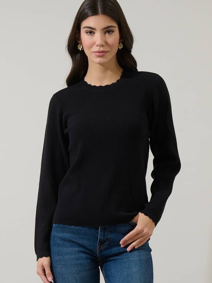 Debby Scallop Sweater for wholesale by Sugarlips