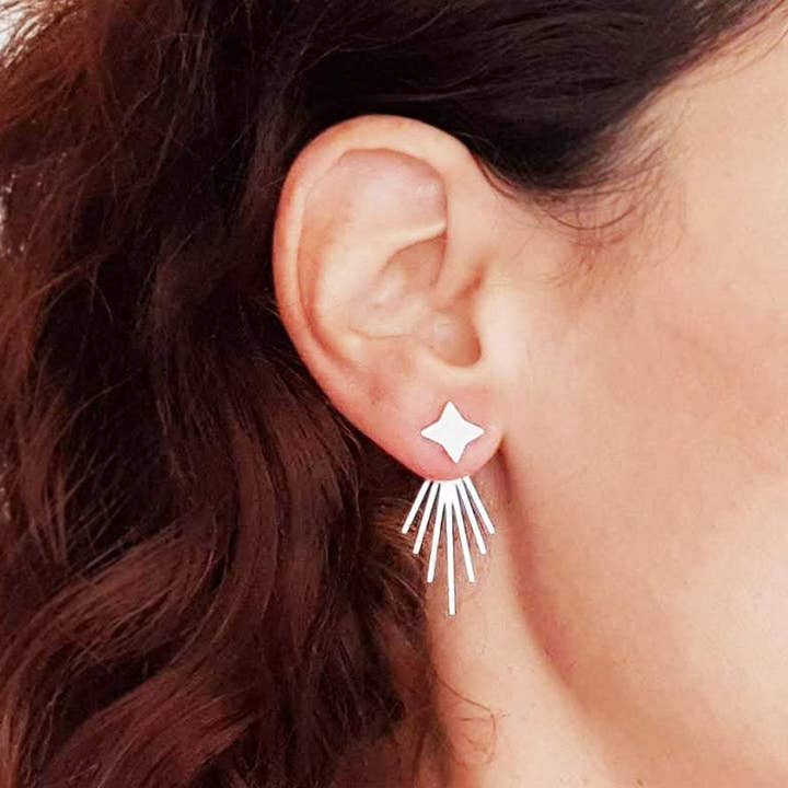 Stars Oorjassen Vuurwerk Oorbellen Goud/Zilver voor wholesale door Shany Design Studio