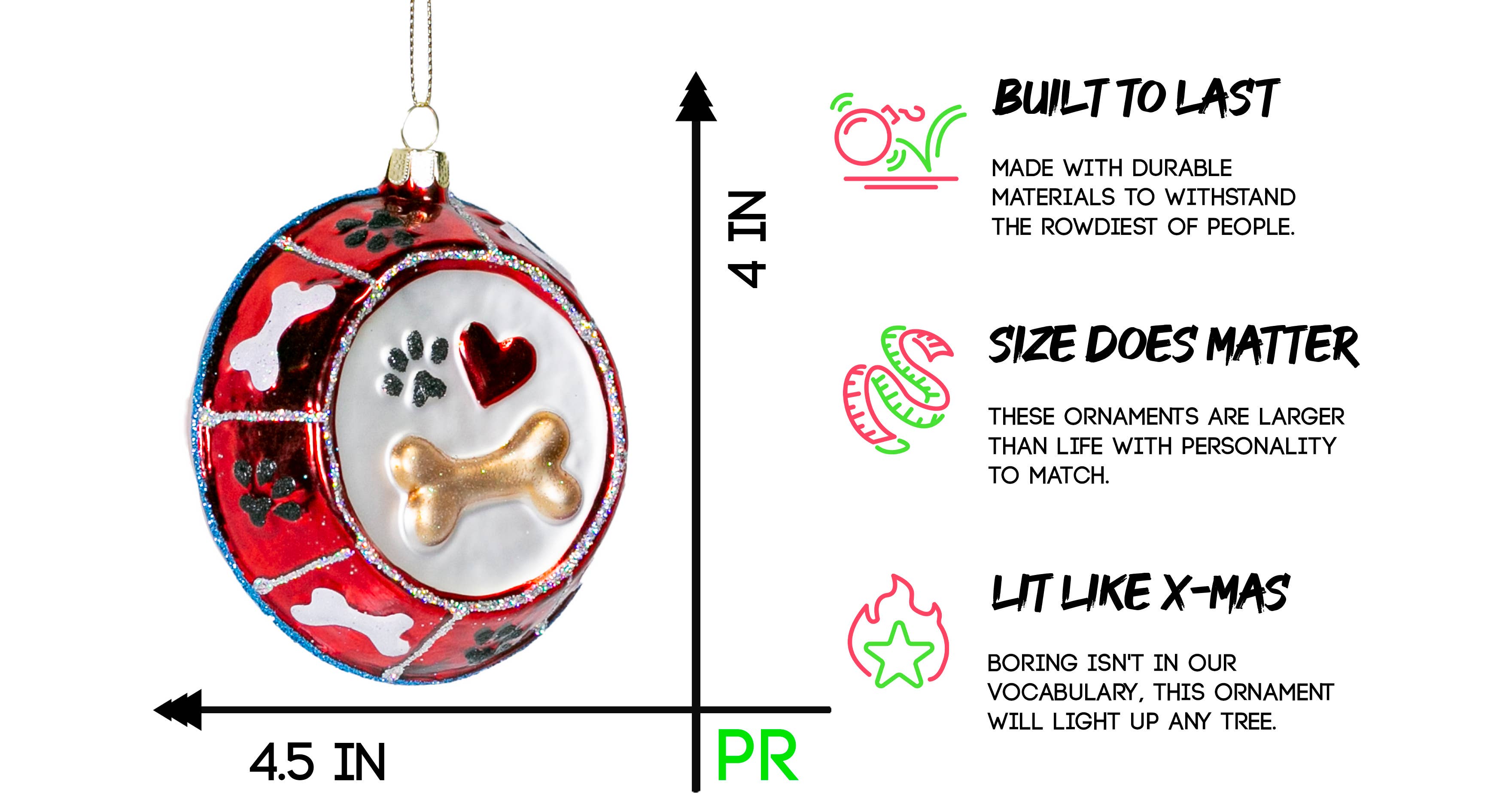 Party Rock Ornaments – Großhandel Verzierung – Party Rock | Hundenapf mit Glasverzierung2