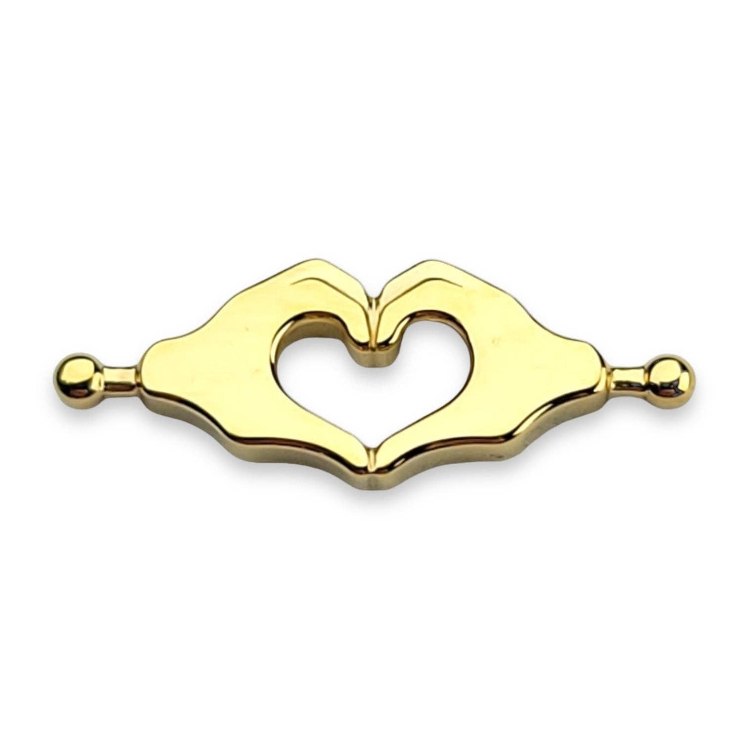 CONQUERing – wholesale Individual charm/pendant – Heart Hands CrossBar Element1