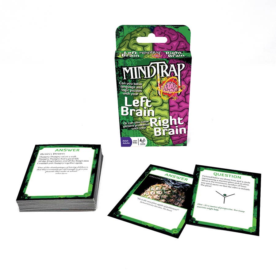 Outset Games and Cobble Hill Puzzles - Vente Jeux de cartes - MindTrap® Cerveau Gauche Cerveau Droit - Cerveau Complet. Plaisir Complet.3