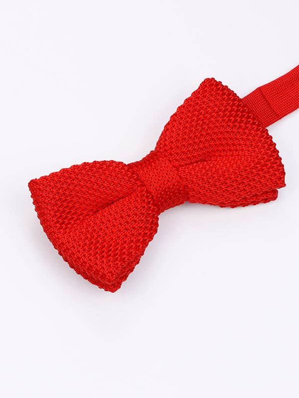 Red Bow Tie No. 2 Men's Knit "Léon" for wholesale by Unipap's