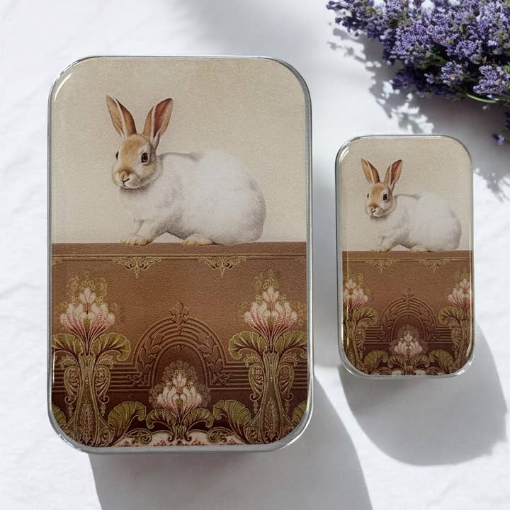 Lata de Ideas de Dulce Conejito Blanco para venta al por mayor de Firefly Notes