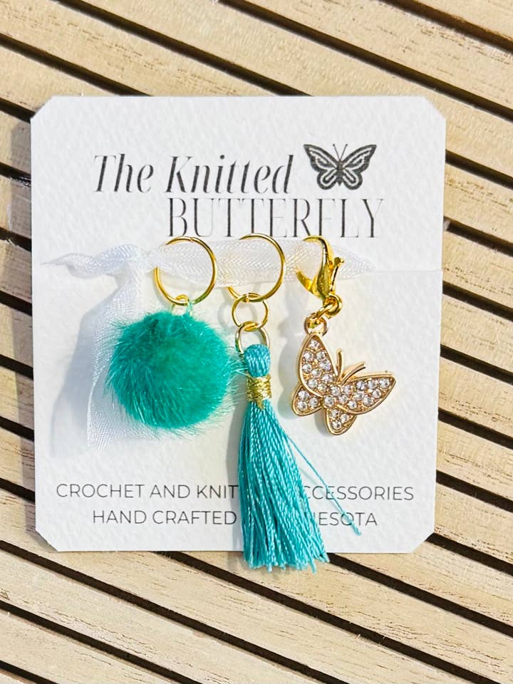 Flutter - Teal for wholesale by The Knitted Butterfly