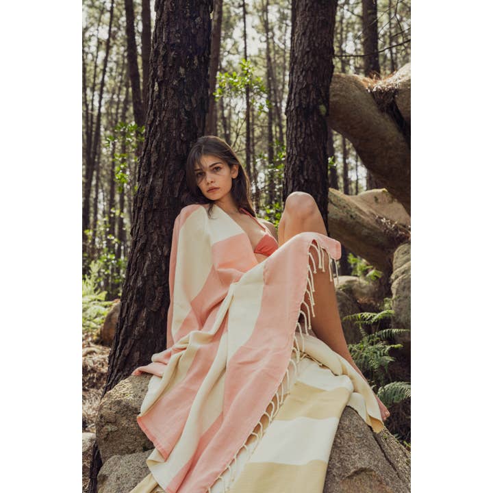 Futah - Venta al por mayor Toallas de playa - Toalla de playa Bedu Coral2