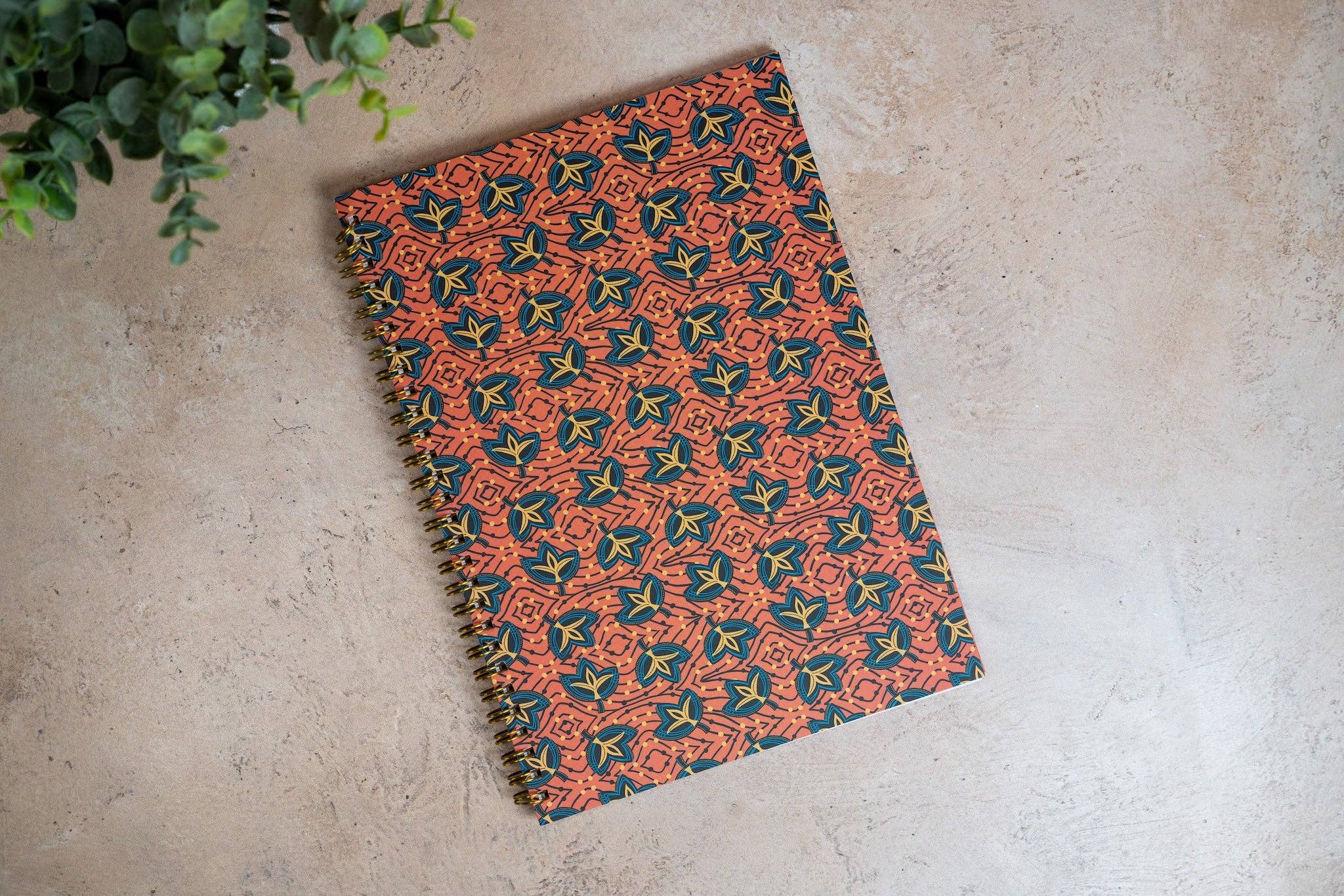 Pounded Yam Productions - Wholesale Notebook - African Print Soft Cover Spiral Notebook - Fans1