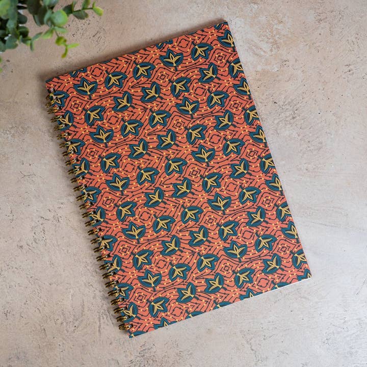 Pounded Yam Productions - Wholesale Notebook - African Print Soft Cover Spiral Notebook - Fans1