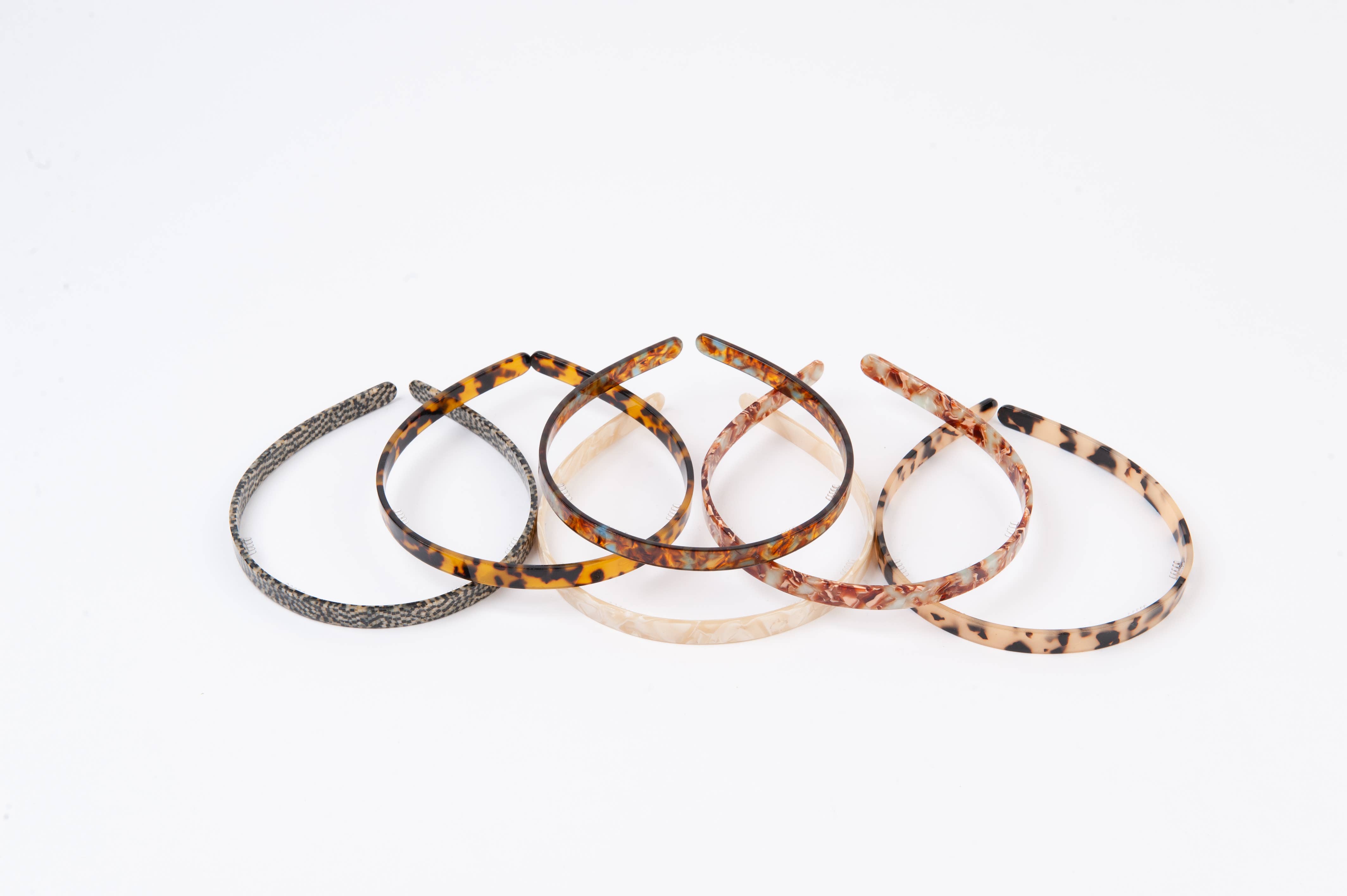 Lucca Couture – wholesale Fashion headband – women's – HCBL4045-SAM RESIN HEADBAND-6 PC. SET1