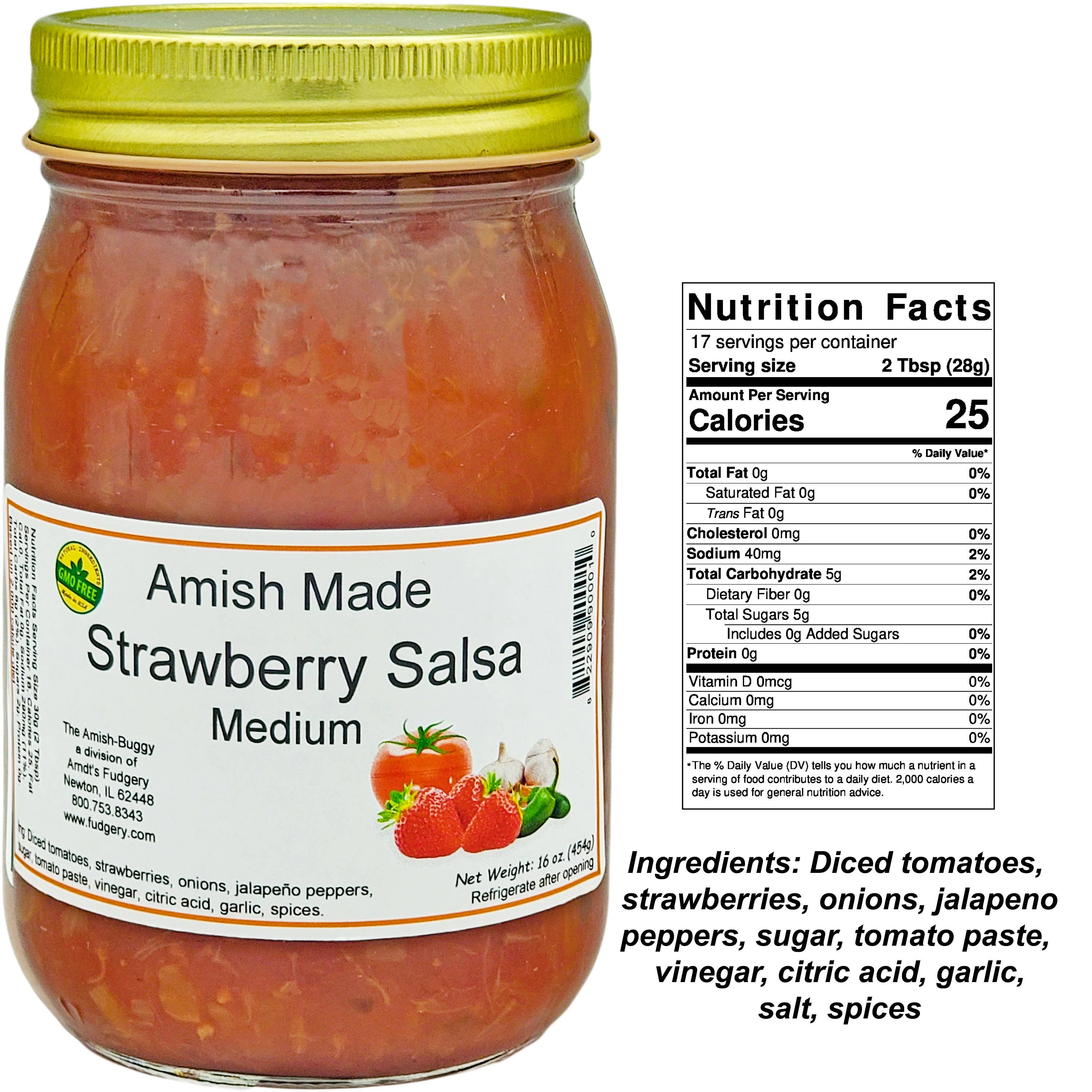 Arndt's Fudgery LLC - Wholesale Salsa - Amish Fresh Made Salsa 16 oz. Jar24