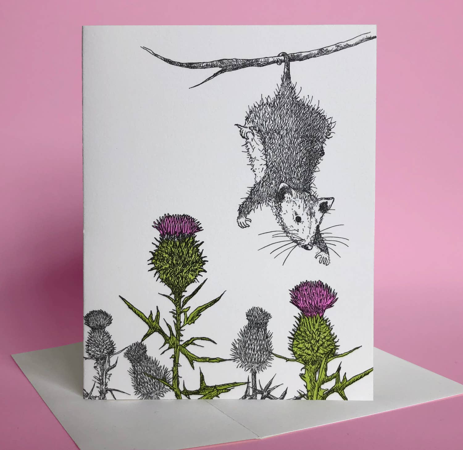Painted Tongue Press - Wholesale Encouragement Card - Thistle Encouragement and Blank Note Card1
