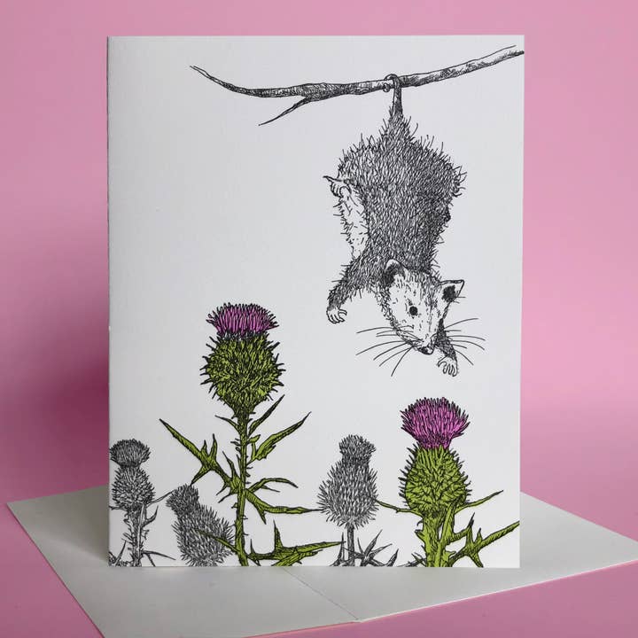 Painted Tongue Press - Wholesale Encouragement Card - Thistle Encouragement and Blank Note Card1