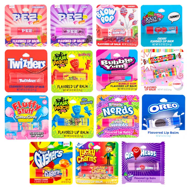 Candy Flavored Lip Balm 150ct Floor Display for wholesale by NYSLIFE