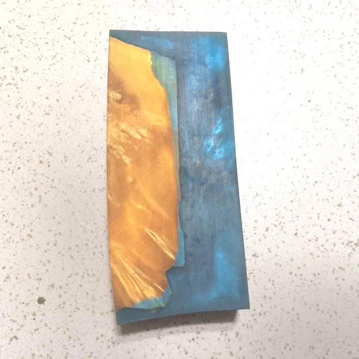 Écailles de couteau en bois stabilisé en loupe d'érable hybride pour la vente par Prut63683