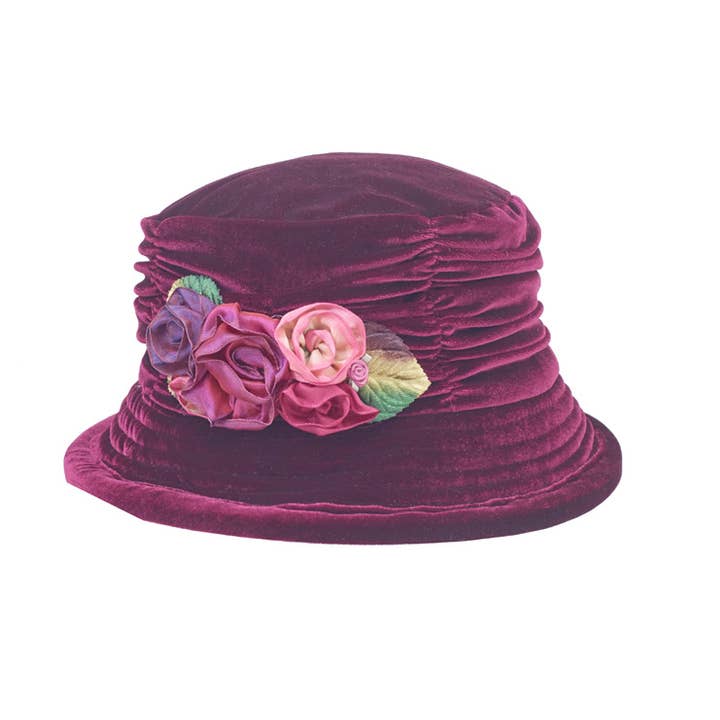Victorian Velvet Crusher Hat for wholesale by Toucan Hats/Carole Amper Inc.