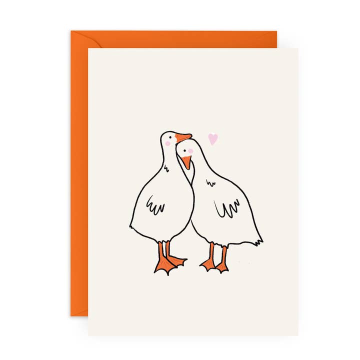 DUCKS IN LOVE Cute Anniversary Card for Him, Her for wholesale by Central 23 Cards