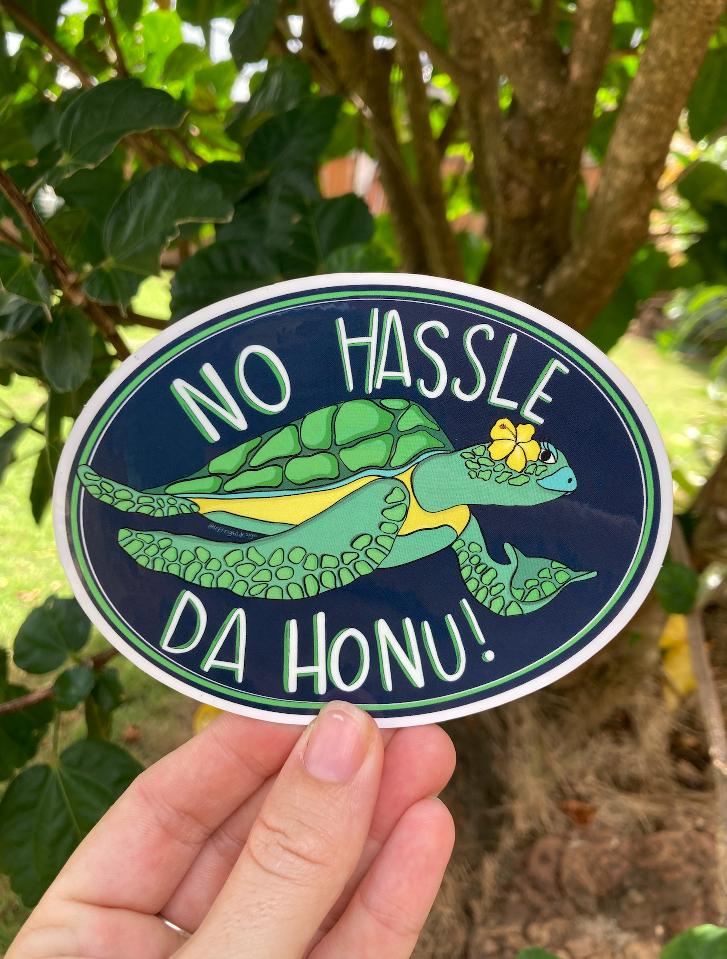 Left Right Design - Wholesale Sticker - No Hassle Da Honu Sticker1