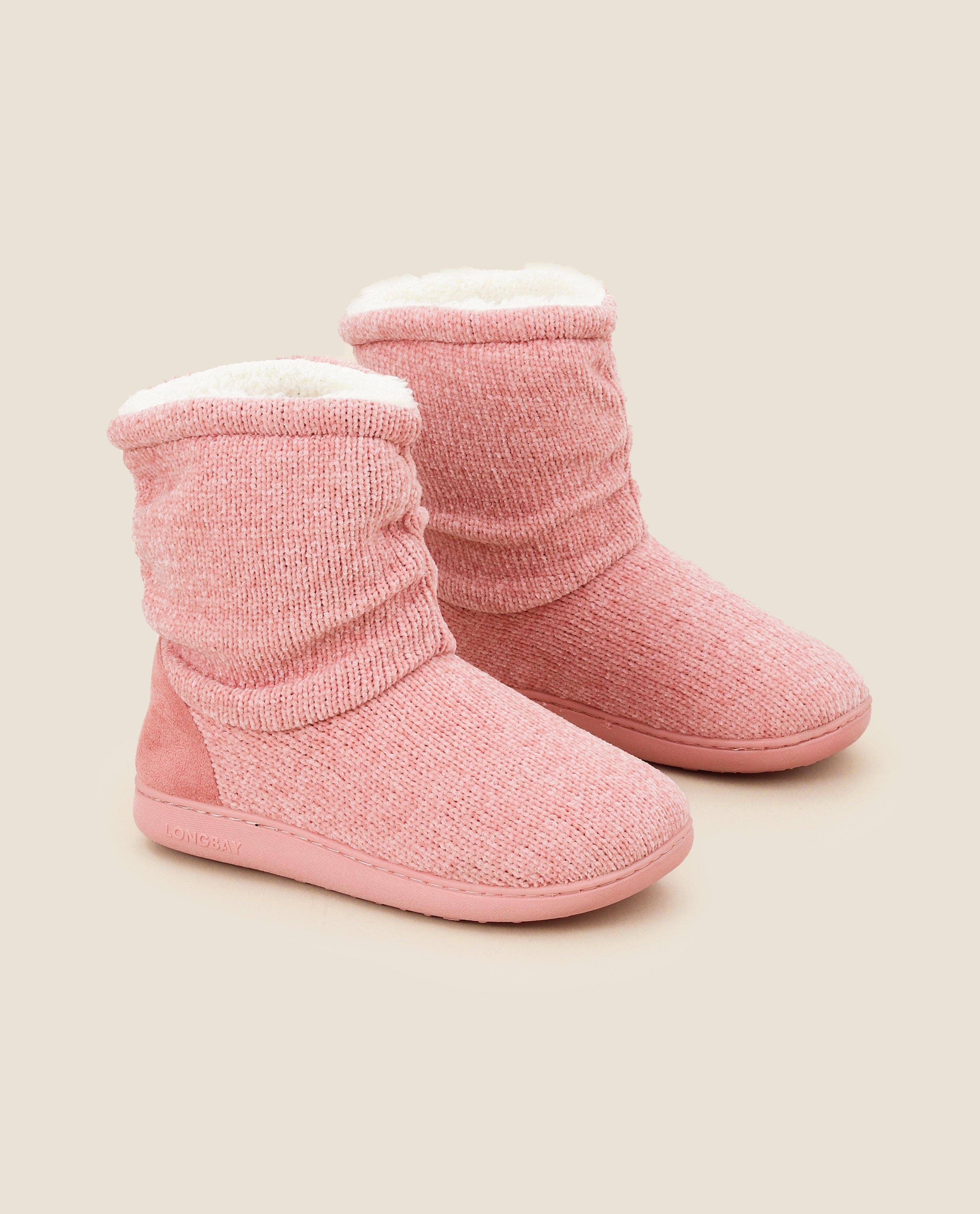 LongBay - Vente Bottines – femme - Chaussons bottillons en tricot chenille pour femmes Fuji9