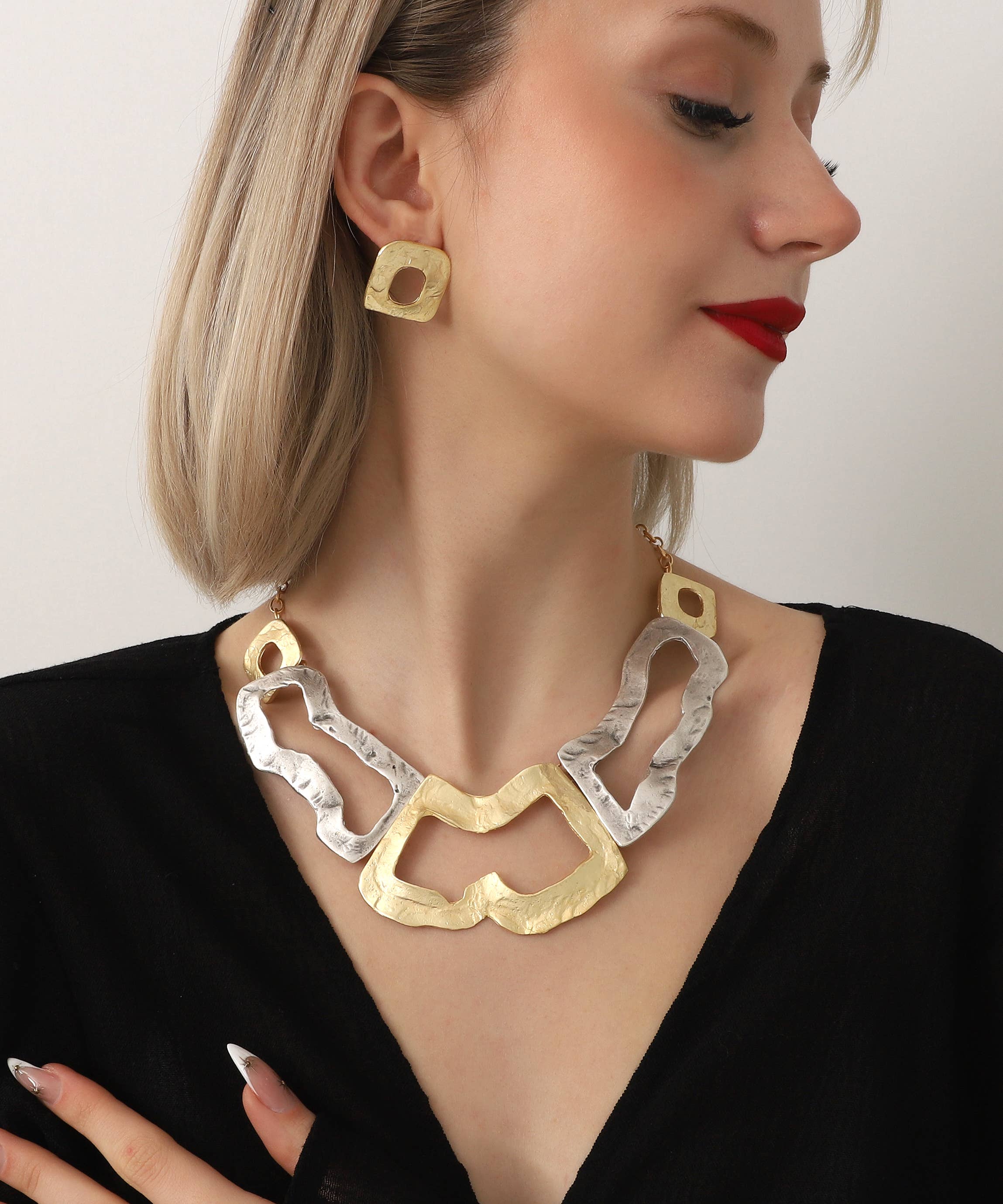 BUBU BY TEKIN SHOP - Vendita all'ingrosso Parure di gioielli - Set di Gioielli Boho Placcati in Oro e Argento