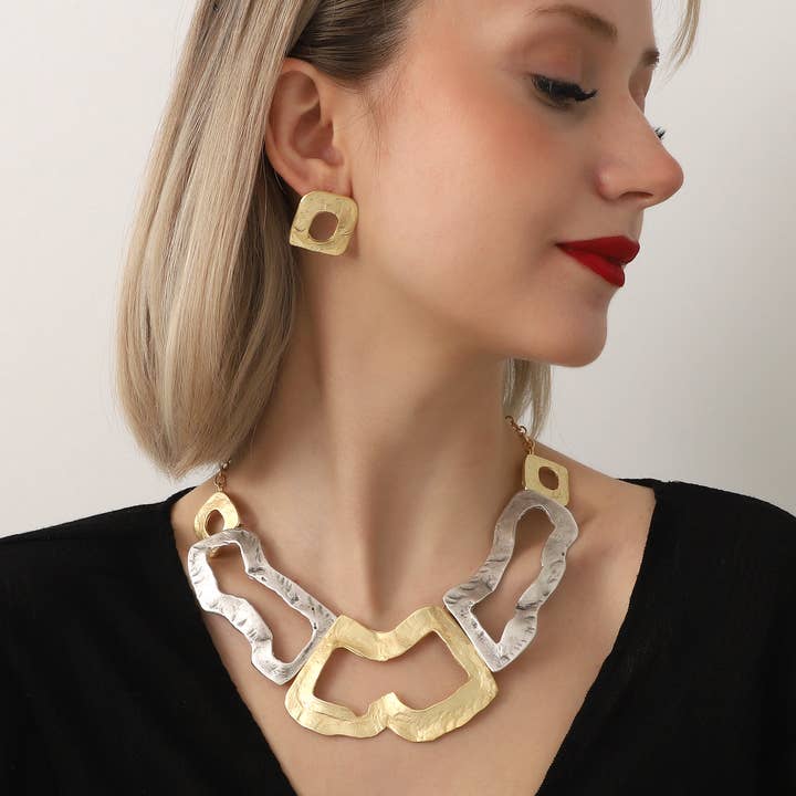 BUBU BY TEKIN SHOP - Vendita all'ingrosso Parure di gioielli - Set di Gioielli Boho Placcati in Oro e Argento0