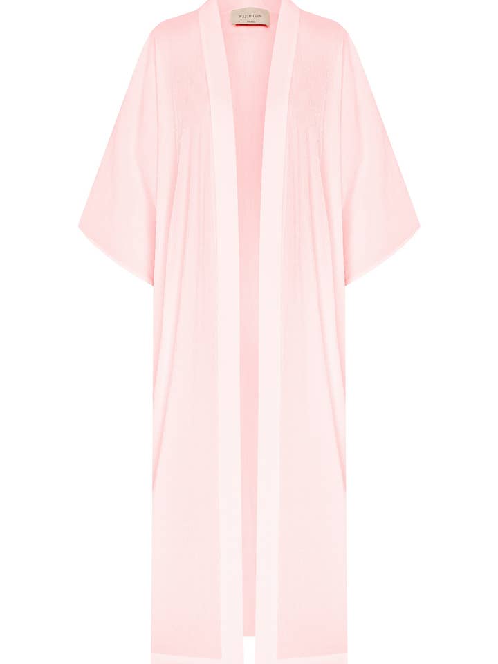 Caftan Rache en rose saumon pour la vente par NAZLI CEREN