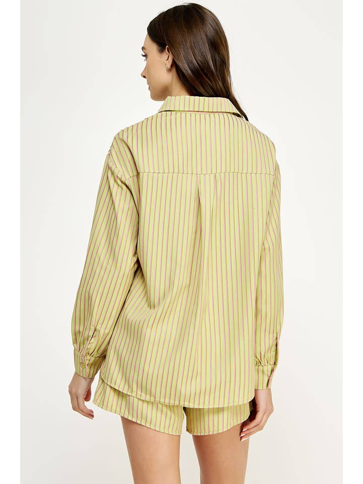 Strut & Bolt - Venta al por mayor Camisa con botones - Mujer - Camisa extragrande de rayas7