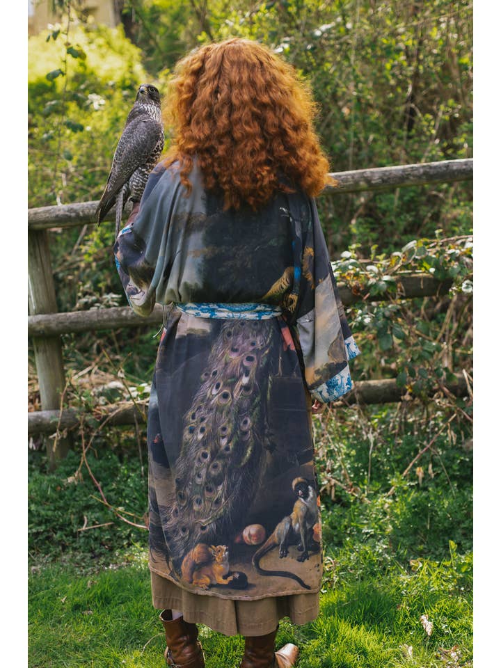 Market of Stars - Wholesale Kimono - Women's - Wild Beauty Opera Duster Kimono Robe with Peacock