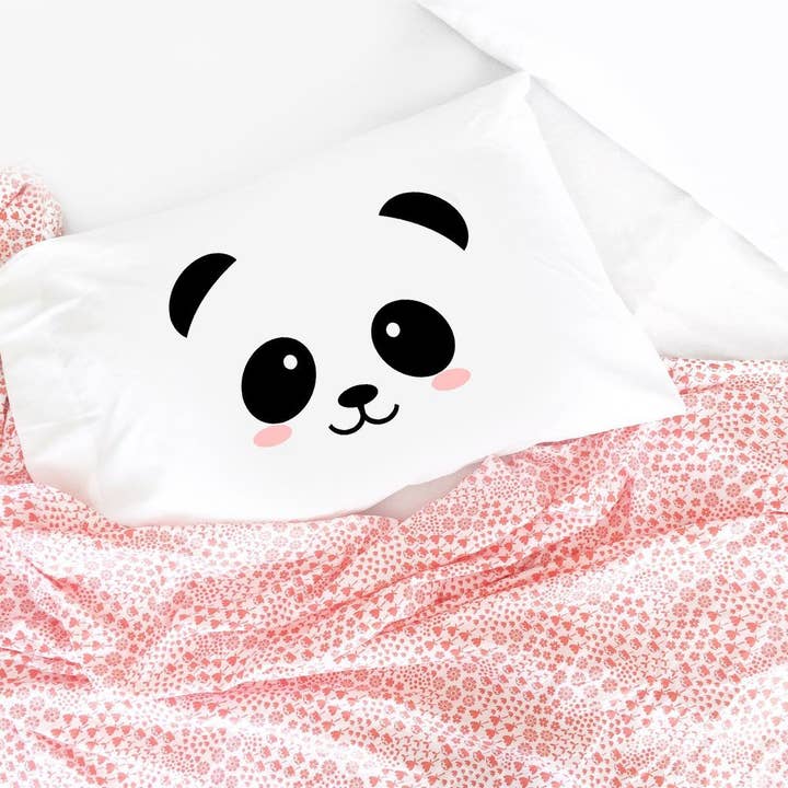 Panda Face Pillowcase (Child Size 14x20") for wholesale by Oh, Susannah