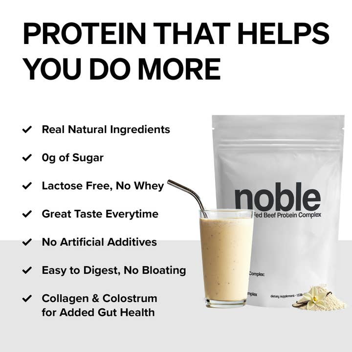 Noble Origins - Wholesale Protein/Superfood Powder - Noble Grass-Fed Beef Protein: Vanilla5