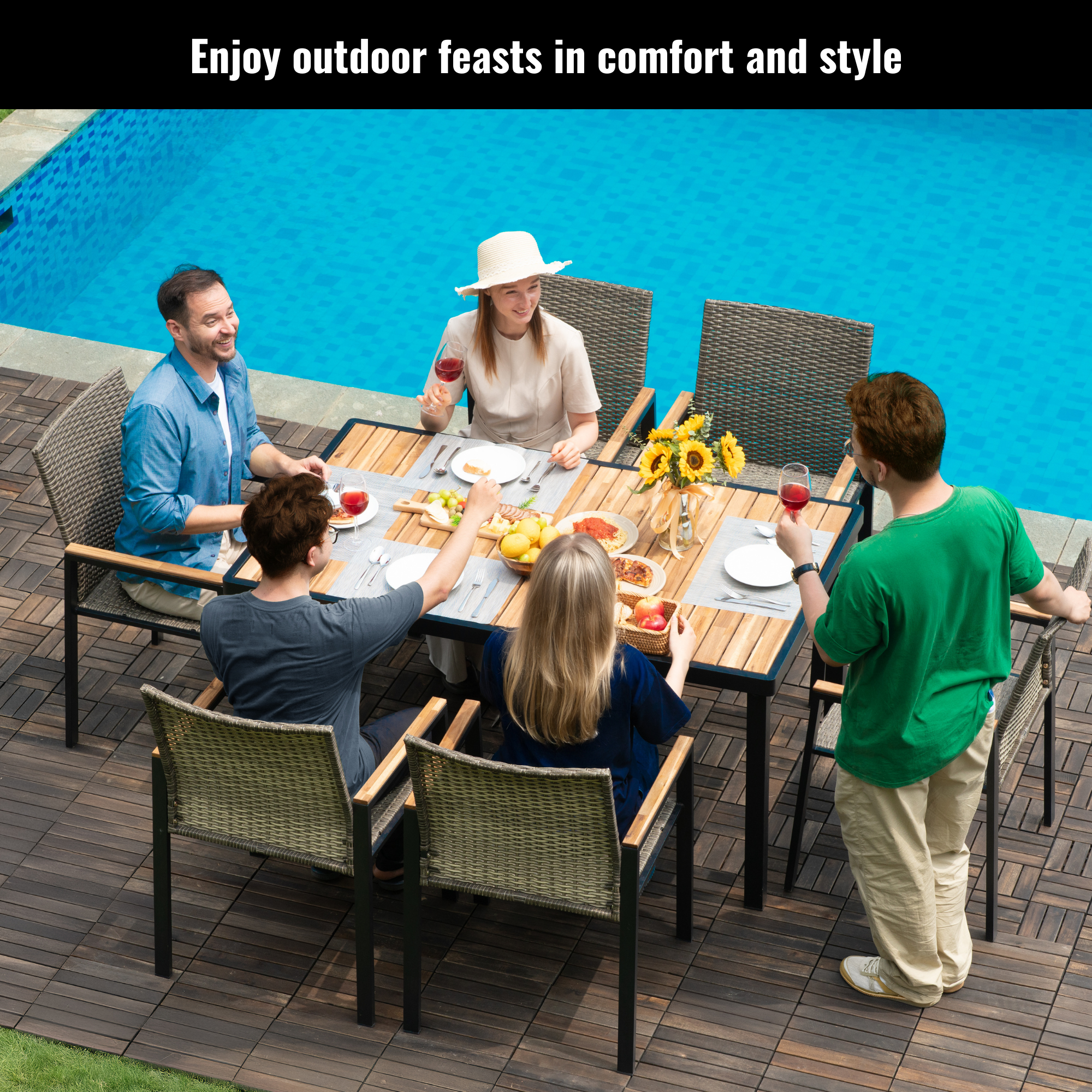 HOMYCASA DESIGN INC - Wholesale Patio Set - All-Weather Outdoor Patio Furniture Sets for Backyard Garden91