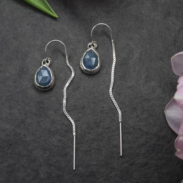 Gemma Threader Earrings for wholesale by Sara Metalsmith