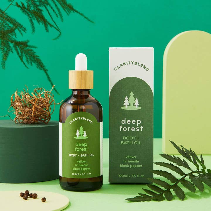 Aromaterapia de Floresta Profunda Óleo Corporal e de Banho por atacado de Clarity Blend Aromatherapy