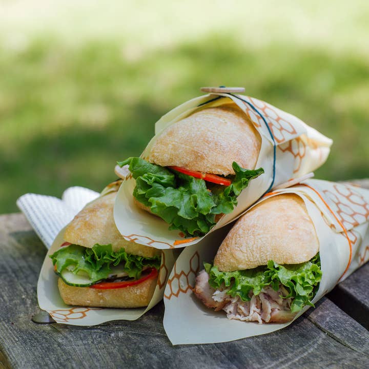 Bee's Wrap - Wholesale Food Storage Wrap/Bag - Sandwich Wrap - Honeycomb6