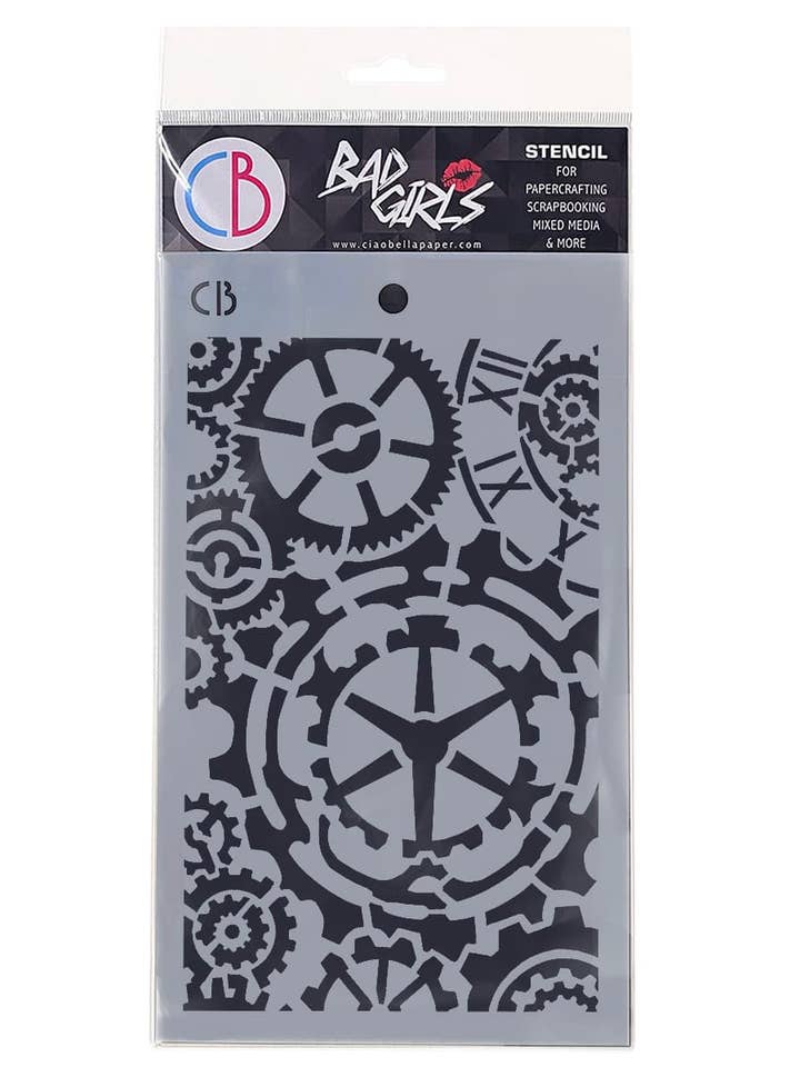 Pochoir à texture 5"x8" Gears pour la vente par Ecstasy Crafts Distributing