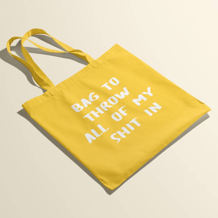 Deadpixel - Wholesale Tote Bag - Women's - Totebag - Throw shit - Sunflower yellow3