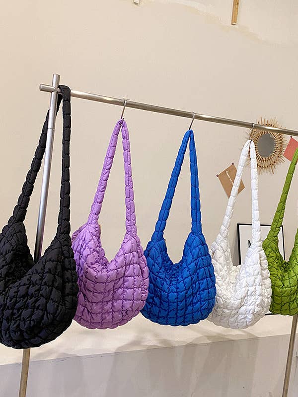 Solid Color Cloud Bag Puffer Shoulder Tote Bag DP5154 for wholesale by Dipped Shop