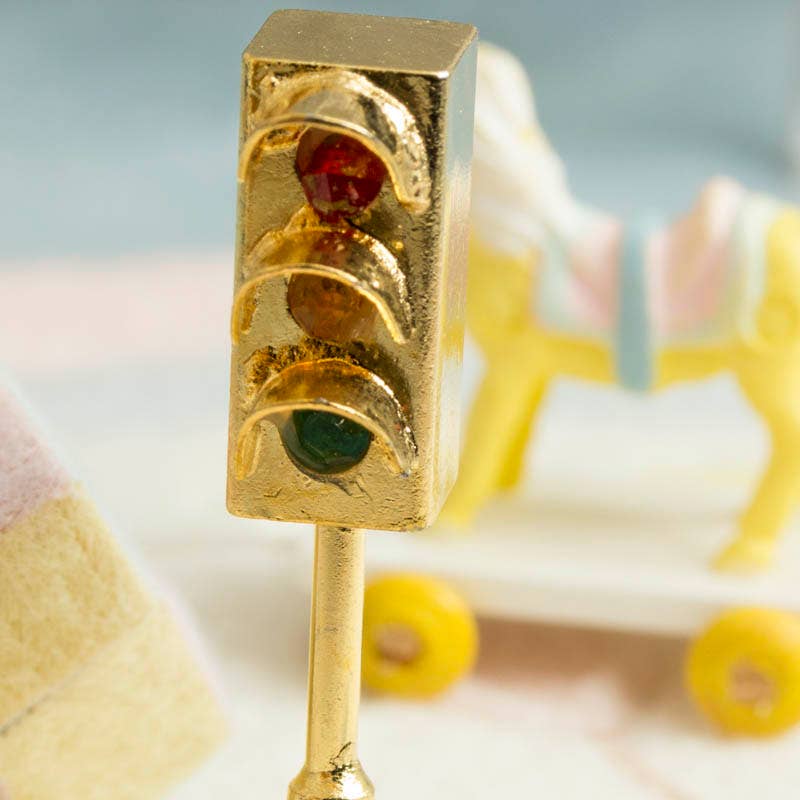 Factory Direct Craft - Wholesale Decorative Tabletop Object - 1-1/4" Miniature Brass Traffic Stop Light3