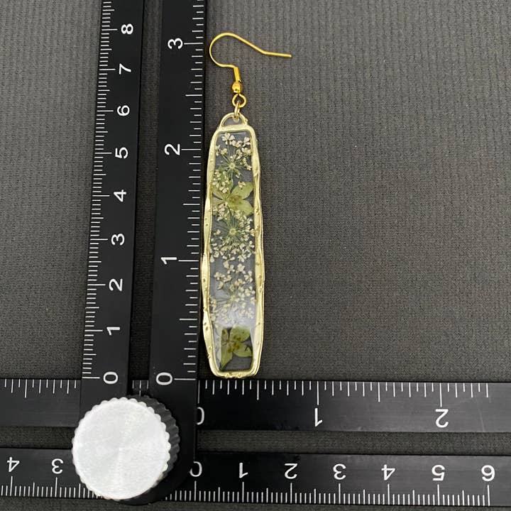 Mio Queena - Wholesale Dangle earrings - Queen Anne's Lace Dried Flowers Dangle Earrings - PDF3