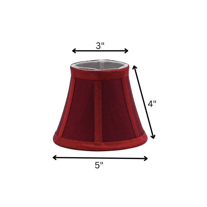 Continents Brands - Wholesale Lamp Shade - Cloth & Wire Chandelier Lampshade Flame Clip(Set of 6) Red2