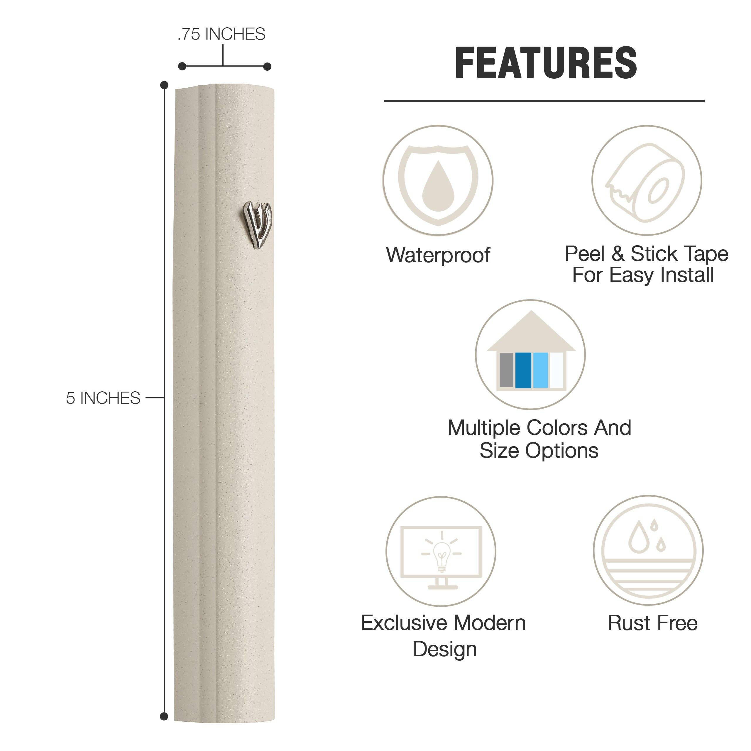 A&S Mezuzot - Vente Décorations de table - Étui Mezouza en aluminium16