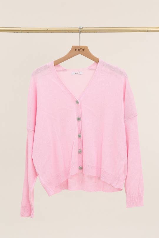 NAÏS PARIS - Wholesale Cardigan - Women's - V-neck buttoned cardigan in 100% cotton5